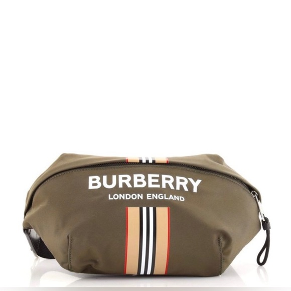 Burberry Sonny Belt Bag Logo Print Nylon Green - Picture 4 of 7